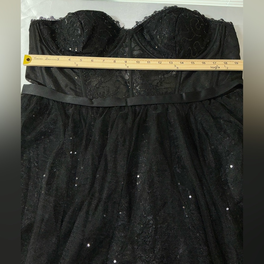 JULES AND CLEO Sweetheart Strapless Sparkle Lace and Tulle Corset Dress Size 20 - Picture 9 of 15